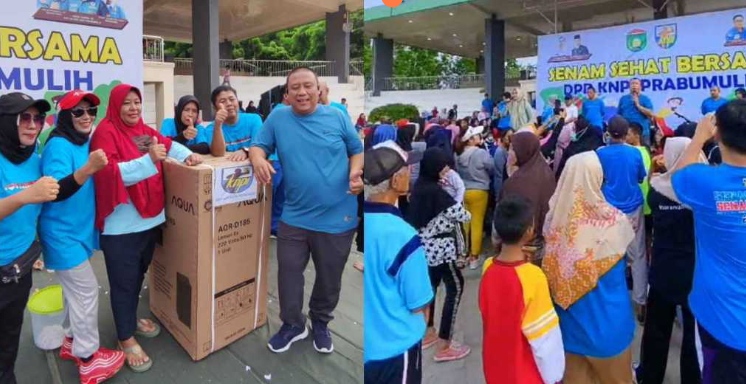Banjir Door Prize, Banjir Masyarakat, Sehan Sehat Bersama KNPI Prabumulih