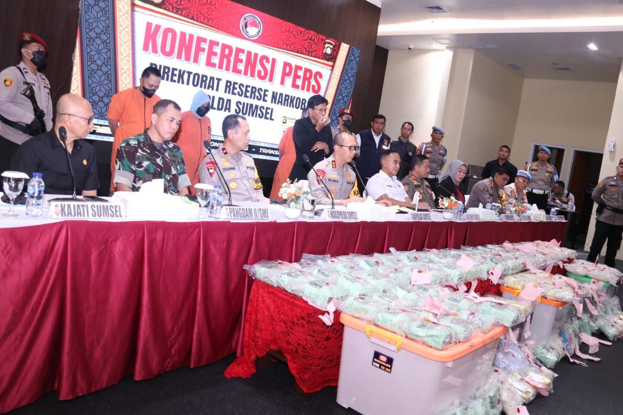 Gagalkan Peredaran Narkoba Partai Besar, Polda Sumsel Ringkus 3 Pelaku, 2 di Antaranya Pasutri