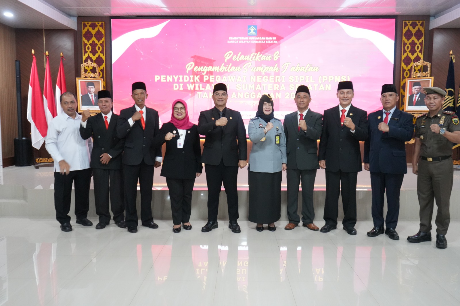 Lantik 5 Orang PPNS, Ini Pesan Kakanwil Kemenkumham Sumsel