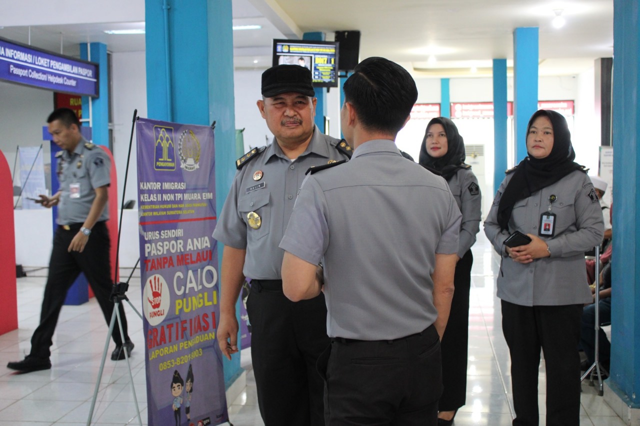 Dorong Peningkatan Permohonan Paspor, Divisi Keimigrasian Kemenkumham Sumsel Kunjungi Kanim Muara Enim