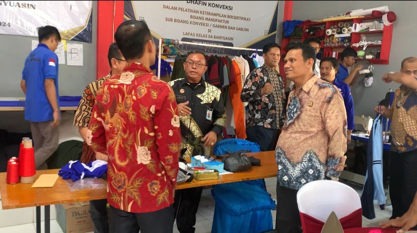Diresmikan, Lapas Banyuasin Wujudkan Pembinaan Kemandirian WBP, Sarana Pelatihan dan Produksi Garmen