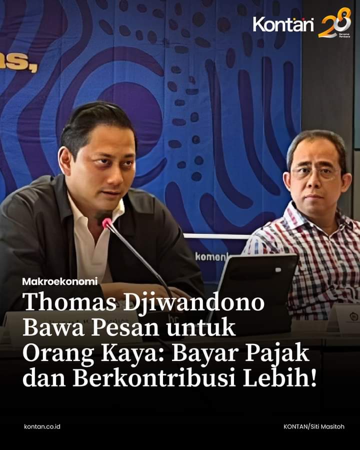 Wamen Keuangan Thomas Djiwandono Bawa Pesan untuk Orang Kaya: Bayar Pajak dan Berkontribusi Lebih!