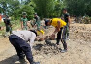 Manunggal di Lokasi TMMD 127, TNI-Polri di Kendari Bahu-Membahu Bangun Talud