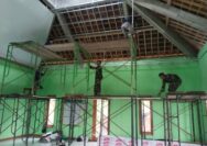 Demi Kenyamanan Warga Saat Beribadah, Masjid Al Huda Di Rehab Satgas TMMD 127 Kodim Wonogiri