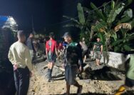 Cahaya Harapan di Anggoeya: Satgas TMMD 127 Kendari Kebut Pengerjaan Jalan di Malam Hari