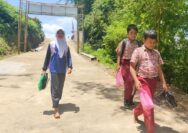 Kini Ubaik Dan Temannya Tidak Kwatir Terlambat Sekolah Berkat TMMD 127 Kodim Wonogiri