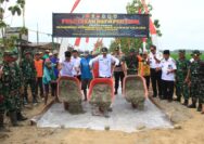 TMMD 128 Sragen Dimulai: Peletakan Batu Pertama Pembangunan Jalan