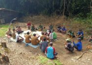 Awali pembangunan Sumur bor, warga gelar selamatan di Lokasi Pembangunan