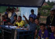 Semangat Kebersamaan, Satgas TMMD Kodim 0402/OKI Gelar Pertandingan Sepakbola