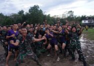 Jalin Silaturahmi, Satgas TMMD Kodim 0402/OKI Gelar Pertandingan Sepak Bola Antar Desa