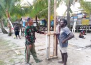 Gotong Royong Bangun Gapura Kampung, Satgas TMMD dan Warga Pererat Kebersamaan