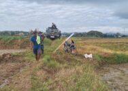 Dorong Alat Pengeboran Sejauh 450 Meter di Hamparan Sawah, Satgas TMMD 128 Tunjukkan Semangat Pantang Menyerah