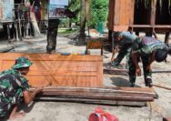 Pemasangan Tangga MCK Umum Mulai Dikerjakan, Satgas TMMD Tingkatkan Akses dan Keamanan
