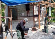 Satgas TMMD ke-128 Kodim 1708/BN Percepat Pembangunan, Rumah Warga Kini Masuk Tahap Plester