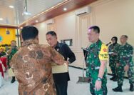 Dansatgas TMMD Reg 128 Sragen paparkan hasil pekerjaan kepada Tim Wasev