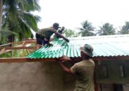 Progres Pesat, Pembangunan Rumah Warga Program TMMD Ke-128 Masuk Tahap Pemasangan Atap