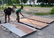 Penuh Semangat Gotong Royong, Satgas TMMD Kebut Pembangunan Rumah Warga