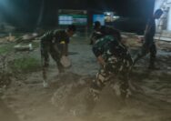 Kejar Target Penutupan, Satgas TMMD Kodim 0402/OKI Bekerja Hingga Malam Hari