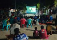 Malam Minggu yang Hangat, Warga Keakwa Antusias Nobar Film Bersama Satgas TMMD