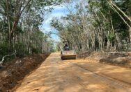 Satgas TMMD dan Warga Kebut Pembangunan Jalan 6 Kilometer di Desa Pematang Sukatani