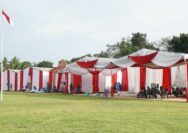 Tenda Berdiri Kokoh, Personel Mulai Bersiaga, TMMD Ke-128 Kodim Siap Ditutup Besok di Desa Pematang Sukatani