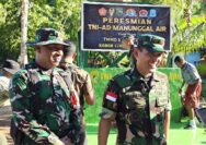 Kasdam XVII/Cenderawasih Resmikan Fasilitas Air Bersih Program TNI Manunggal Air TMMD ke-128 di Sansundi