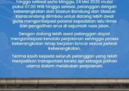 Antisipasi Pawai Kemenangan PERSIB, KAI Daop 2 Bandung Imbau Pelanggan Datang Lebih Awal ke Stasiun