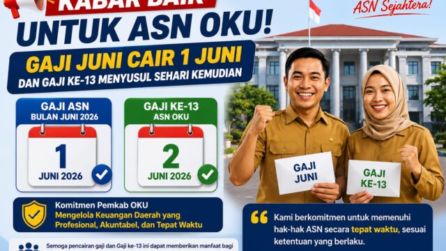 Komitmen Pemkab OKU, Dua Hak ASN Cair Beruntun di Awal Juni 2026