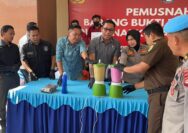 Polda Sumsel Musnahkan Barang Bukti Narkoba Senilai Rp2,2 Miliar
