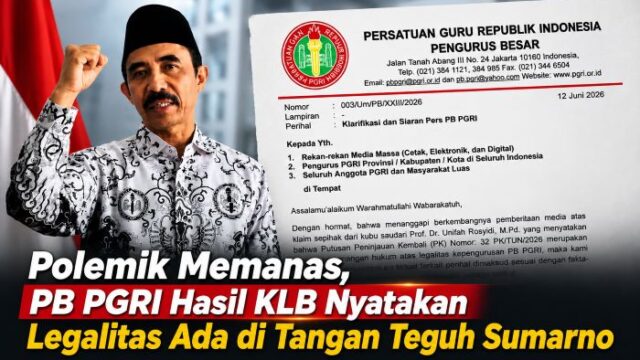 Polemik PB PGRI Memanas: Legalitas Ada di Tangan Teguh Sumarno