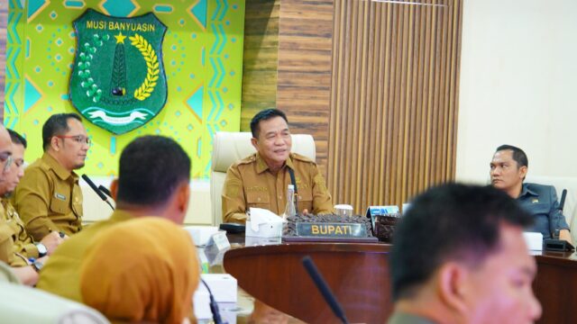 Bupati Muba Pimpin Rapat. Bersama Forkopimda Bahas Tindak Lanjut Aspirasi Legalisasi Penyulingan Minyak Rakyat