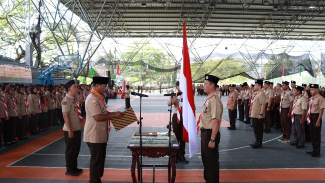Dilantik Serentak di Stable Berkuda, 308 Pengurus Pramuka Muba Emban Amanah