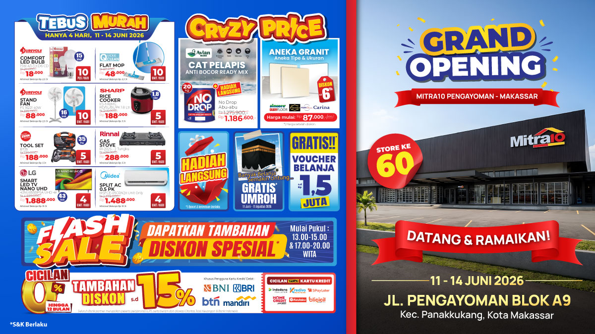 <i>Docs. Promo selama Grand Opening Mitra10 Pengayoman</i>