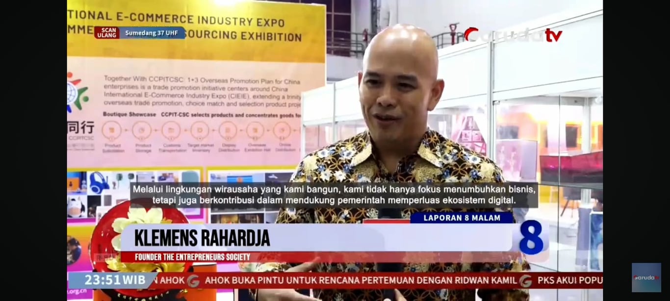 Kak Klemens Rahardja dalam Liputan CIEIE Expo 2024 di media nasional. 