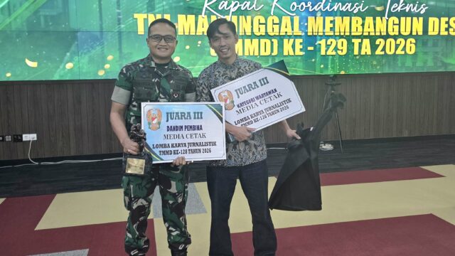 Prestasi Nasional, Kodim 0402/OKI-OI Juara Tiga LKJ TMMD ke-128 Kategori Cetak