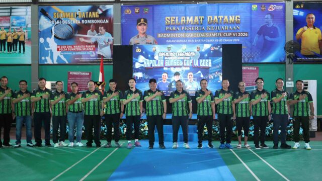 Hari Bhayangkara ke-80, Polda Sumsel Satukan Forkopimda dan Masyarakat Lewat Badminton Kapolda Cup VI 2026