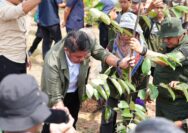 Herman Deru Tanam Pohon Blangeran dan Dorong Percepatan Perbaikan WTP di Kebun Raya Sriwijaya